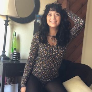 Hollister floral bodysuit